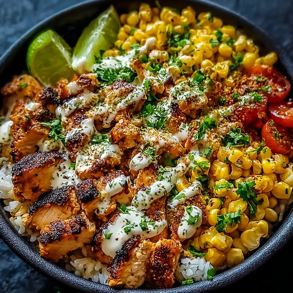 Grilled corn on the cob for Mexican street corn rice bowl